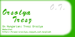 orsolya tresz business card